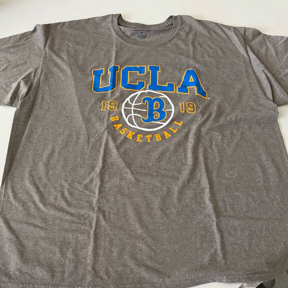 UCLA Bruins Basketball T-shirt Tee Grey Short Sleeves Mens XXL